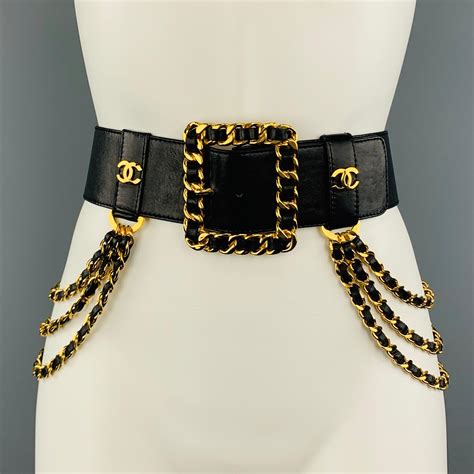 vintage gold chain chanel belt|Chanel belt gold buckle.